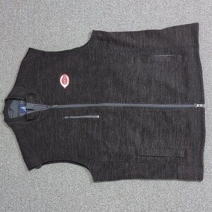 Johnnie-O Tahoe Vest Size Large in Heathered Black/Brown Cincinnati Reds Logo